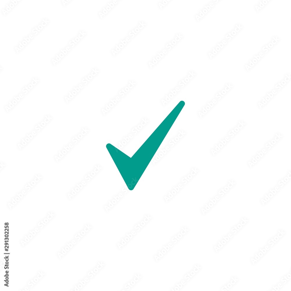 valid seal icon. blue tick. Flat OK sticker icon. Isolated on white. Accept button. valid seal icon. blue tick. Flat OK sticker icon. Isolated on white. Accept button.