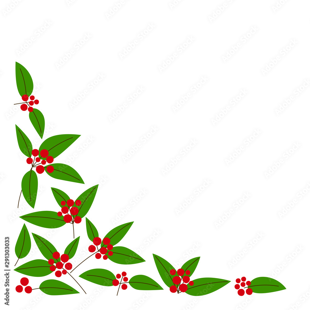 イラスト 秋冬の素材パーツ センリョウ Stock Vector Adobe Stock