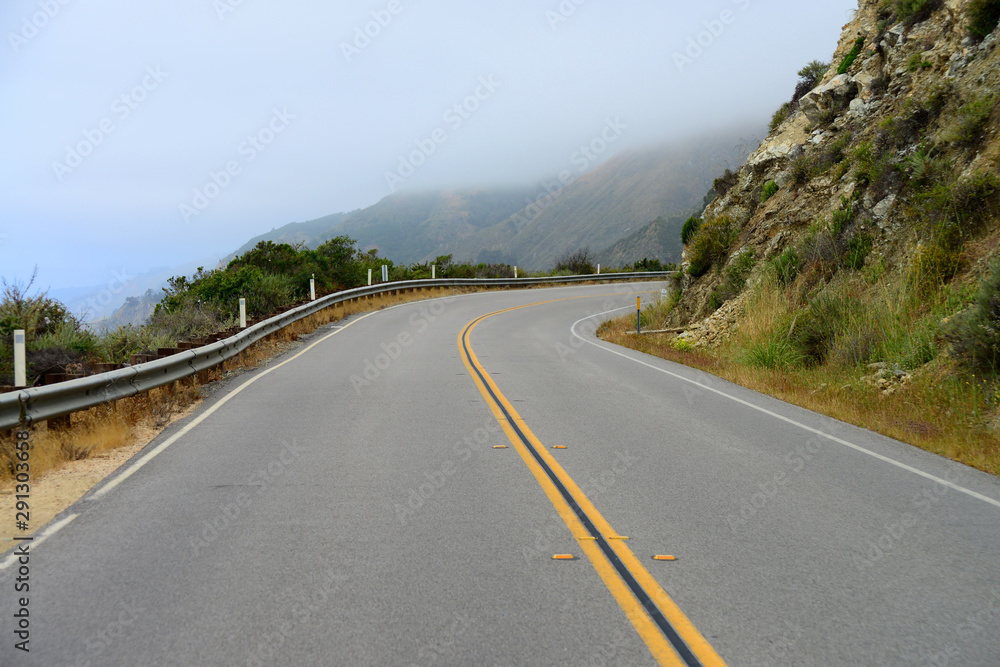 US Highway One in Big Sur California.