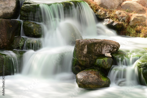 Man made cascade or waterfall