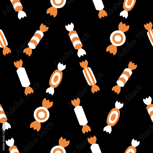 Candy Pattern. Halloween Design for gift wrapping, clothes, posters.