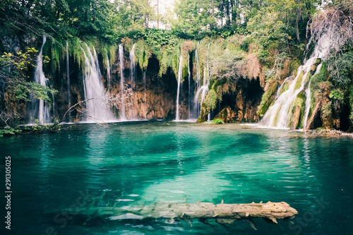 Waterfalls at Plitvice National Park  Croatia. 