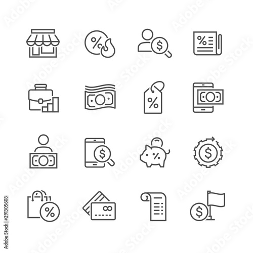 Business and finance web icon set