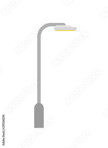 Industrial town street light in grey colors..