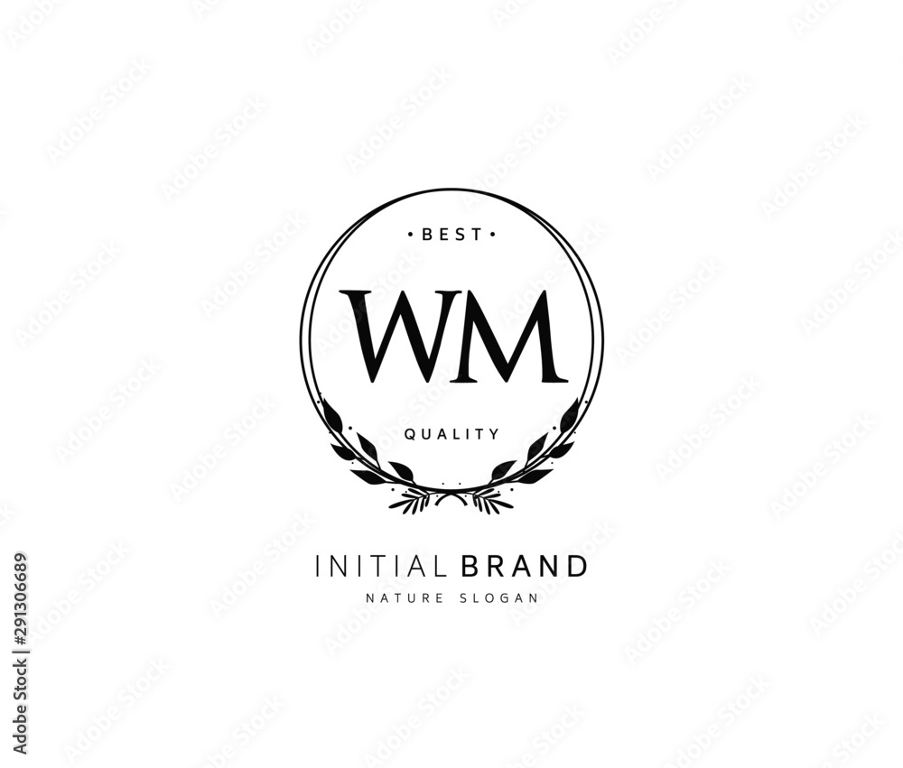W M WM Beauty vector initial logo, handwriting logo of initial signature, wedding, fashion, jewerly, boutique, floral and botanical with creative template for any company or business. W M WM Beauty vector initial logo, handwriting logo of initial signature, wedding, fashion, jewerly, boutique, floral and botanical with creative template for any company or business.