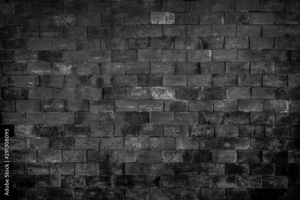 Black and White brick wall texture for background. Black and White brick wall texture for background.