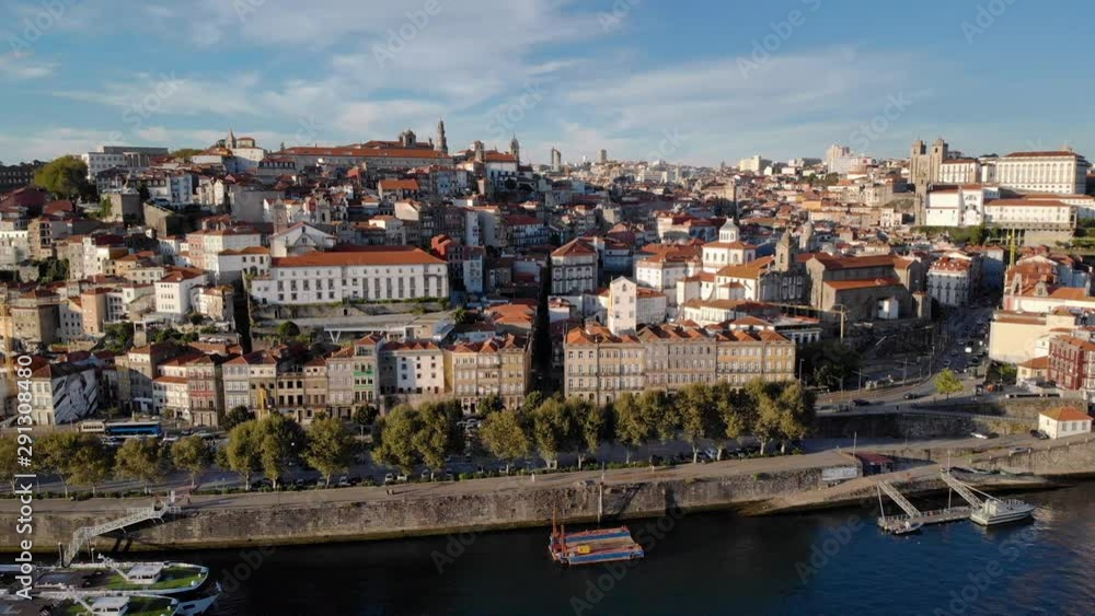 Aerial View of Porto Oporto City And Douro River Portugal Aerial View of Porto Oporto City And Douro River Portugal
