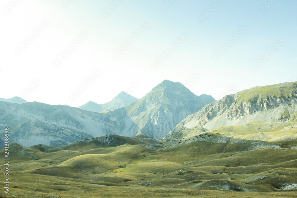  landscape of the gransasso mountain range