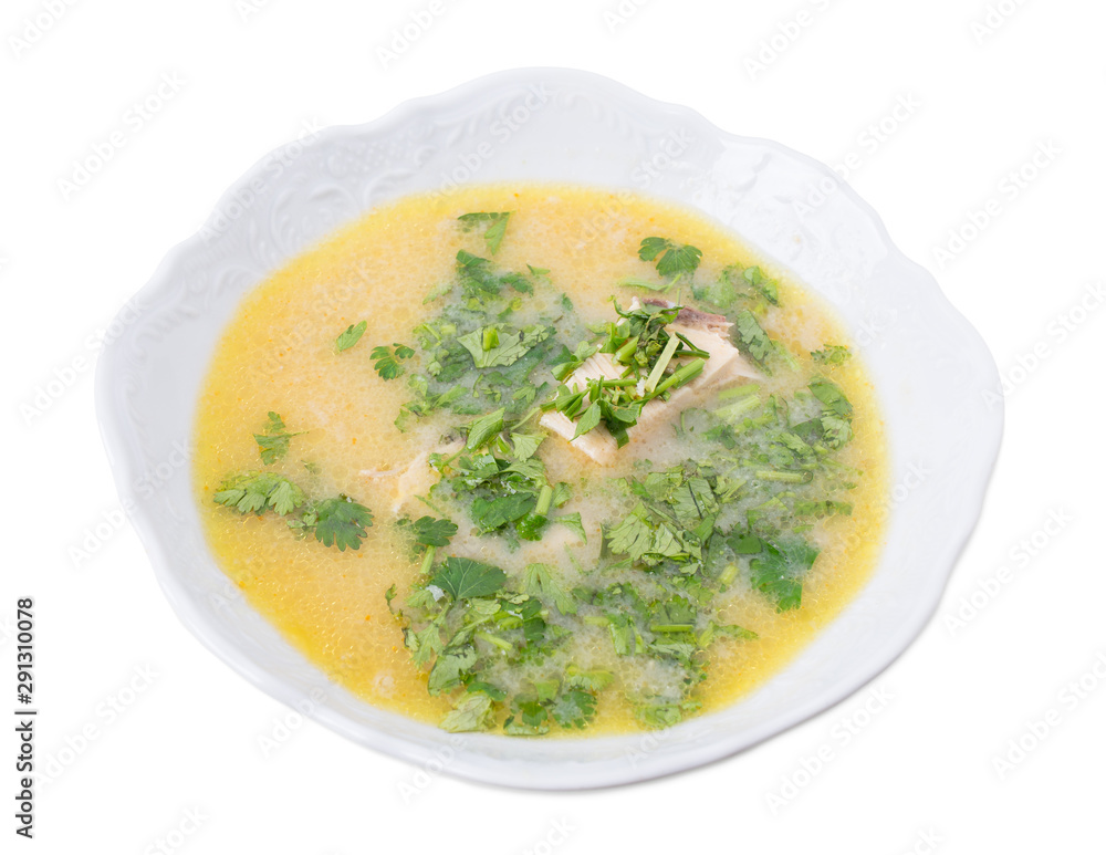 Delicious georgian chicken soup with yolks. Delicious georgian chicken soup with yolks.