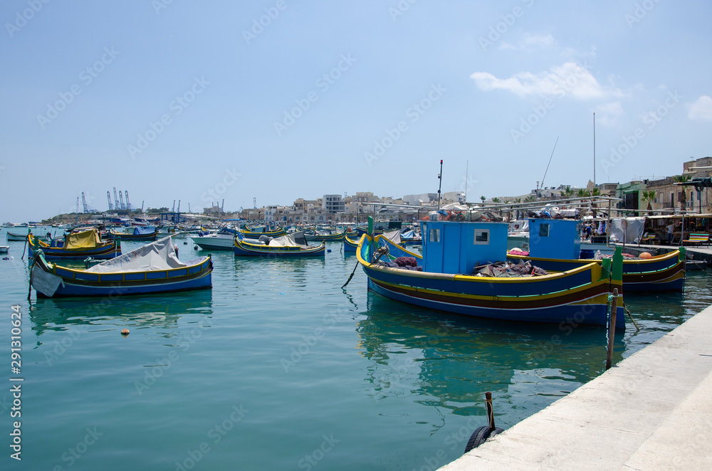 Marsaxlokk, Malta, old fisherman village and important tourist attraction on the island