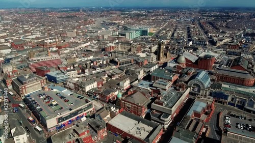 View from the top of Blackpool Tower - Blackpool, Lancashire, North West England - Unired Kingdom. 19th of September 2019
