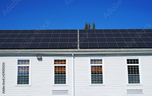 solar panel installed on the house roof
