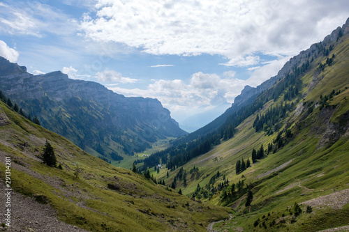 Wallpaper Mural Bergwanderweg von Innereriz über die Sichle nach Merligen (Schweiz, Bern, Berner Oberland) Torontodigital.ca