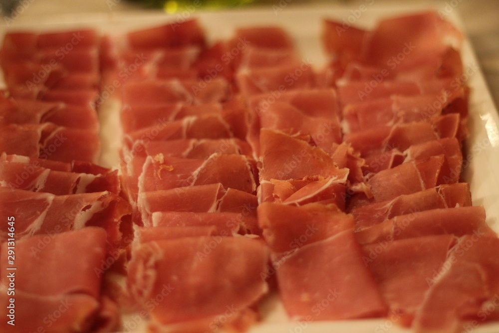 Slices of Parma raw ham Slices of Parma raw ham