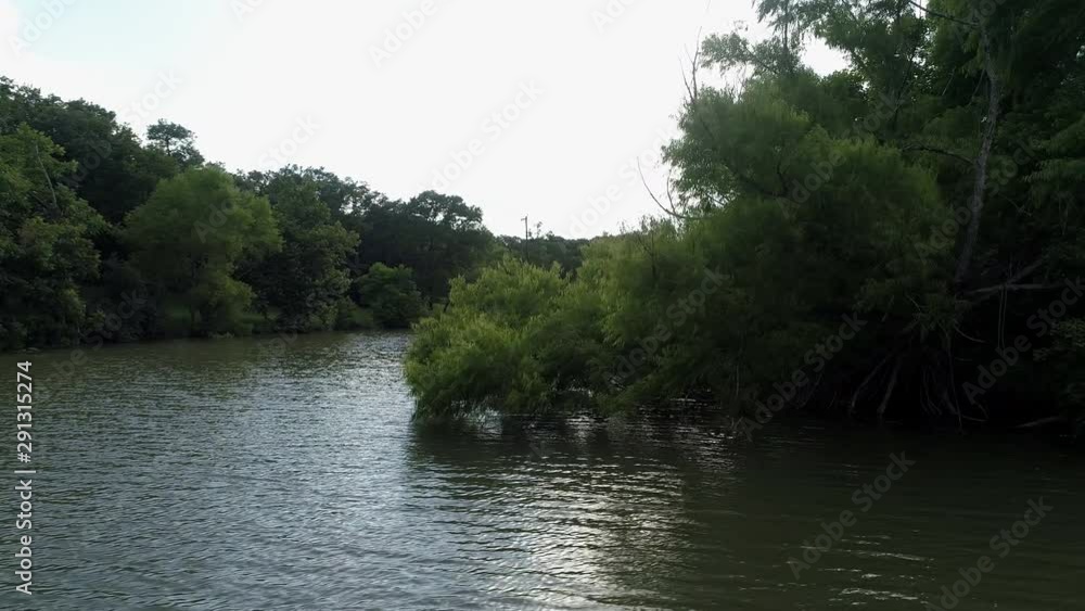 Flowing Texas Creek Aerial-Hill Country Creek Flowing Texas Creek Aerial-Hill Country Creek