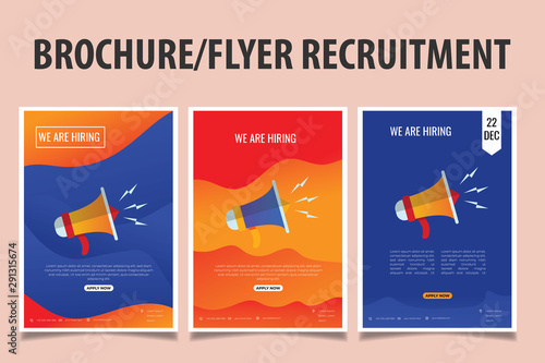 Brochure or Flyer for Recruitment. Job Vacancy Advertisement Concept