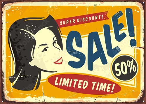 Sale discount offer promo poster design. Sale illustration for black Friday. Retail and shopping limited time sale.