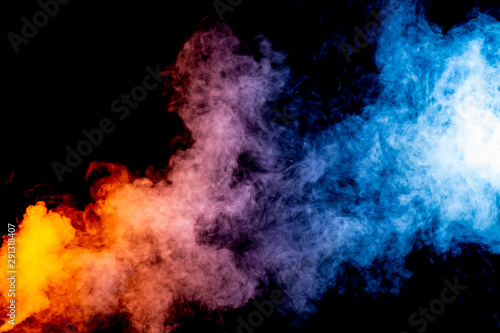 Colorful abstract smoke on black background © Jade Sterling