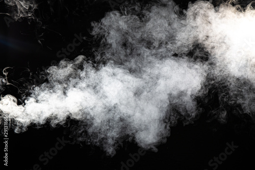 heavy smoke on black background