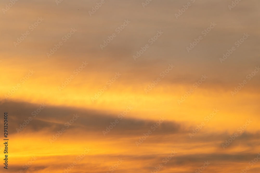 Beautiful color light sky with cloud background from sunset