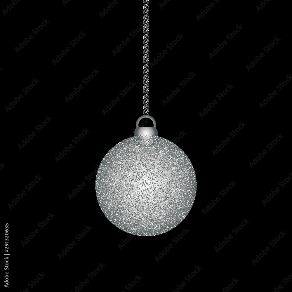 silver christmas ball. new year, holiday. eps 10 silver christmas ball. new year, holiday. eps 10