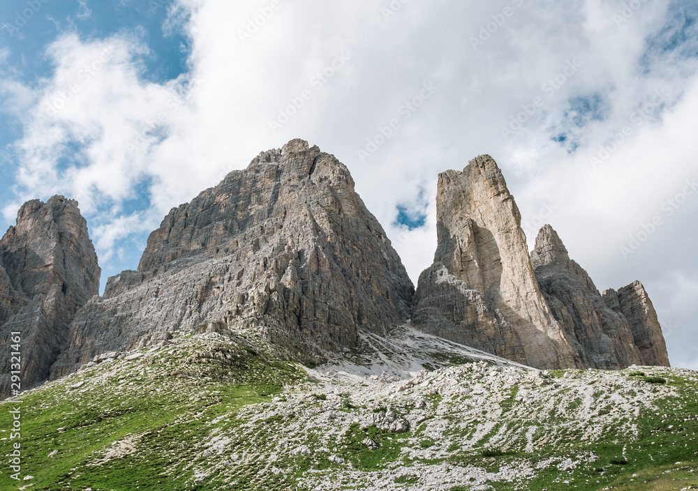 Moutain landscape of the Dolomites in Italy