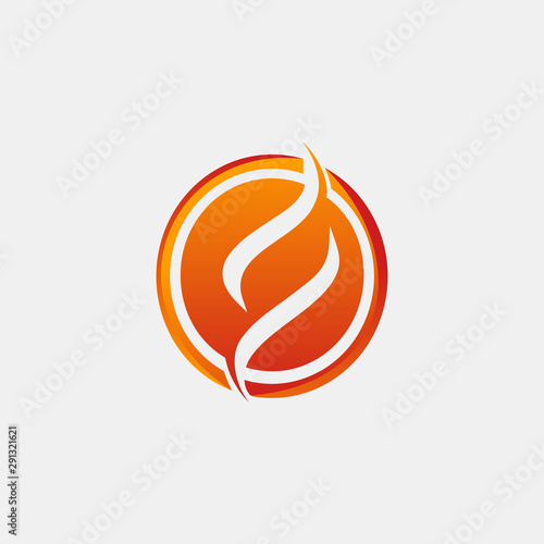 Letter F Circle Creative Media Icon Logo Design Template Element Vector Illustration