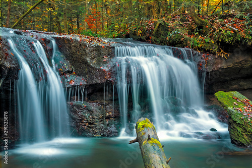 Waterfall in the Struempfbachtal in Baden-Wuerttemberg, Germany photo