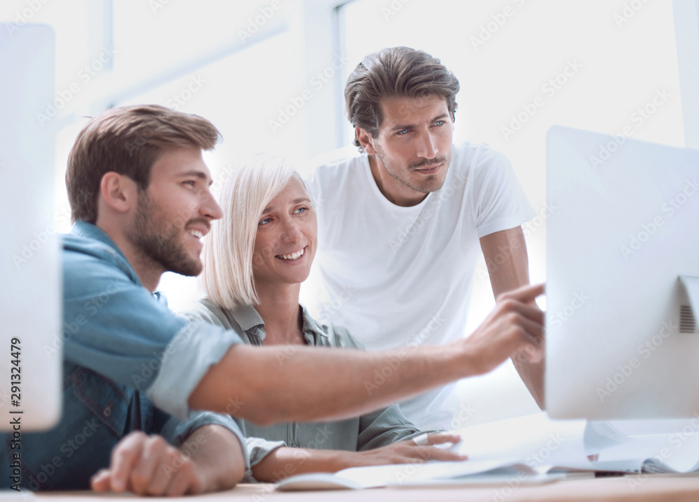 close up. business team discussing business documents. close up. business team discussing business documents.