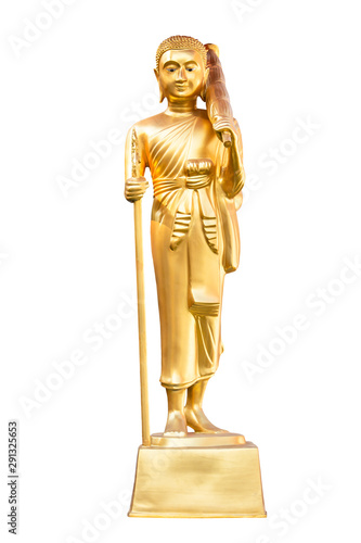 Golden statue of Phra Sivali in Wat Suan Dok Temple , Chiang Mai photo