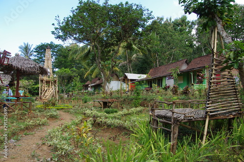 Village on the Java island in Indonesia