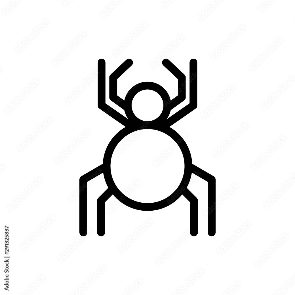 spider line vector icon spider line vector icon