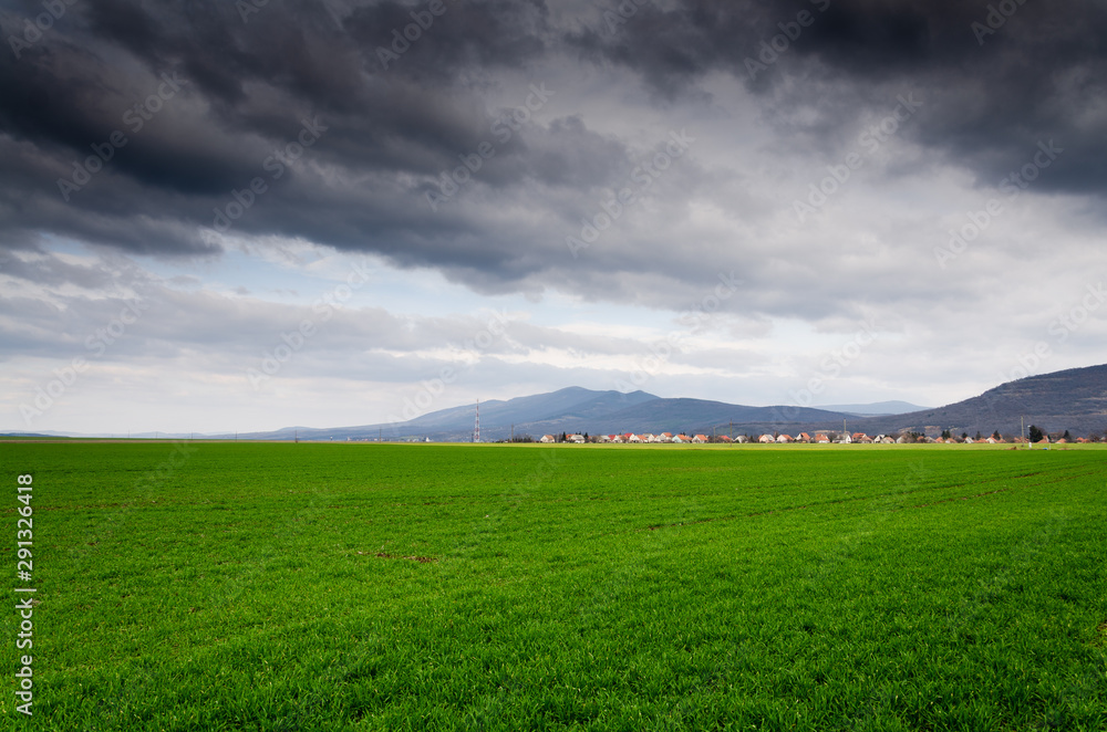 Obraz premium sunset and storm background