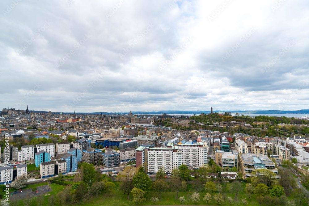 view of the city of Edinburgh in Scotland view of the city of Edinburgh in Scotland