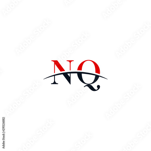 Free Download Initial letter NQ, overlapping movement swoosh horizon logo company design inspiration in red and dark blue color vector - GFXLoad