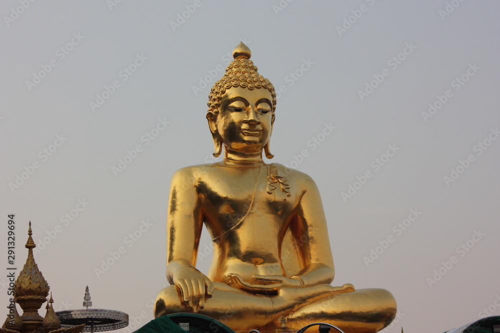 Big golden Buddha image on the Mekong River, Chiang Saen District Chiang Rai Province, Thailand Big golden Buddha image on the Mekong River, Chiang Saen District Chiang Rai Province, Thailand