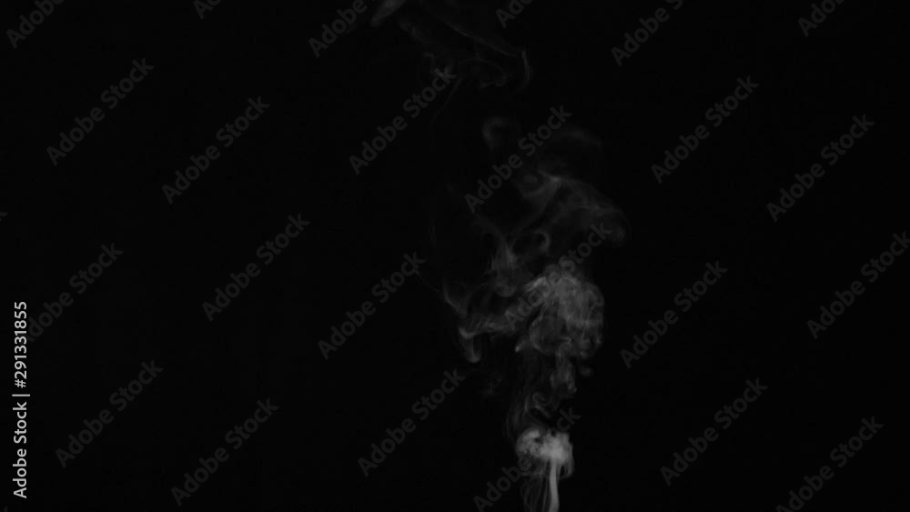 Realistic abstract smoke vapor effect from the bottom. White smoke in slow motion on black background. Floating fog cloud over black background through the space. Realistic abstract smoke vapor effect from the bottom. White smoke in slow motion on black background. Floating fog cloud over black background through the space.