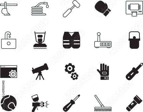 equipment vector icon set such as: lamp, network, finance, energy, communication, ceramic, control, collection, wealth, space, plow, cash, truck, rammer, restaurant, farm, ball, nozzle, paint