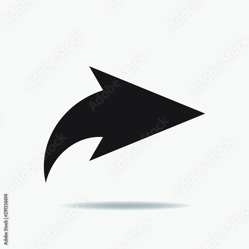 Arrow right icon vector. Next symbol illustration