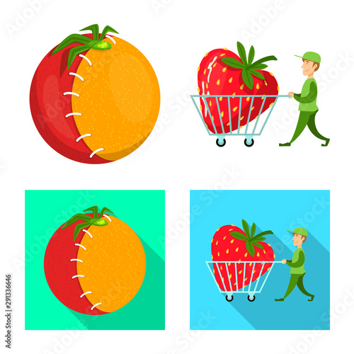 Isolated object of test and synthetic icon. Set of test and laboratory stock vector illustration.