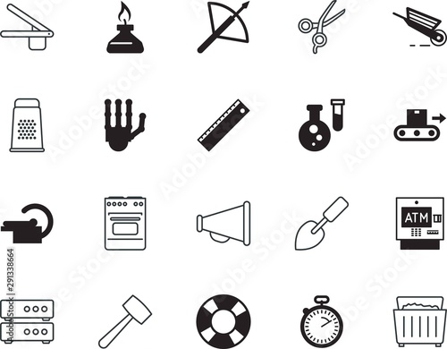 equipment vector icon set such as: vintage, data, outdoor, burn, tenderize, flask, payment, chef, measure, grater, cultivating, bolt, press, meat, rubbish, board, big, clean, garlic, activity