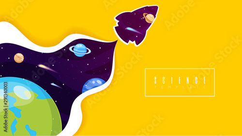 Space background with stars and planets