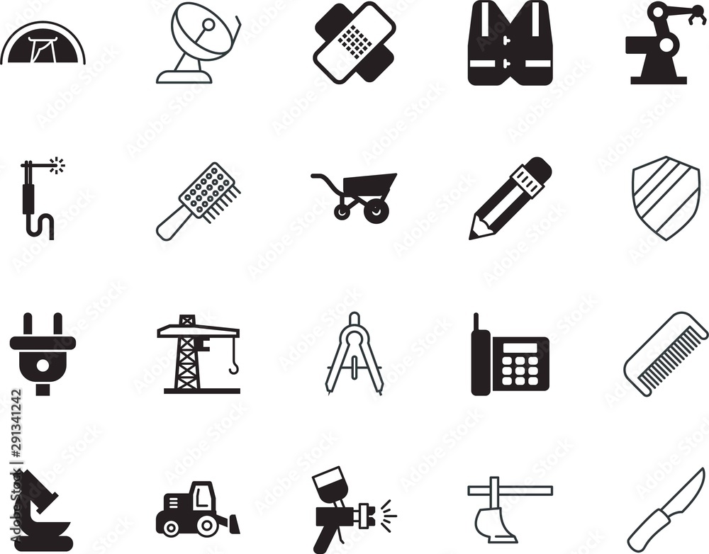 equipment vector icon set such as: picnic, circle, automotive, activity, spray, electricity, removal, winter, stylish, tent, objects, architecture, nozzle, blade, compass, armor, snowplow, digital equipment vector icon set such as: picnic, circle, automotive, activity, spray, electricity, removal, winter, stylish, tent, objects, architecture, nozzle, blade, compass, armor, snowplow, digital