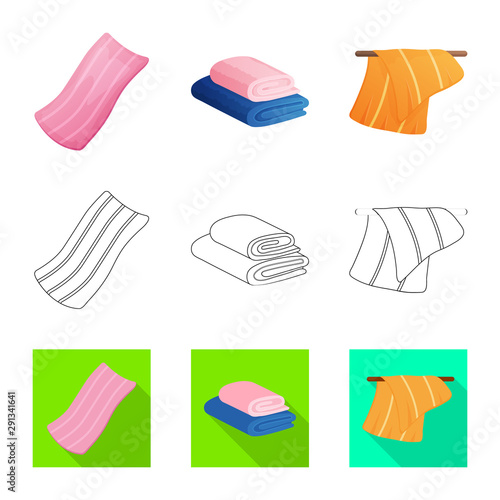 Isolated object of soft and clean logo. Collection of soft and household vector icon for stock.