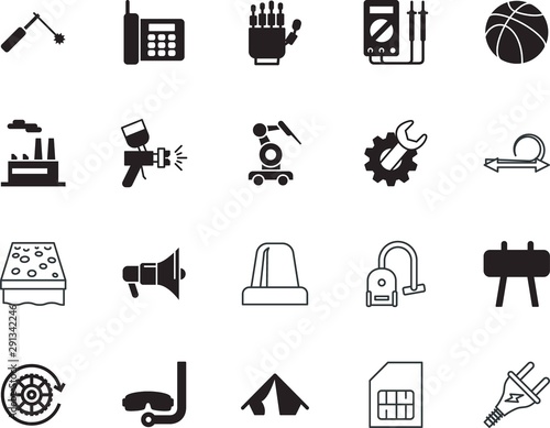 equipment vector icon set such as: instrument, noise, oscilloscope, free, spanner, progress, fashion, face, sim, car, flashing, maintenance, bulb, sphere, bolt, perfect, medical, research, smoke