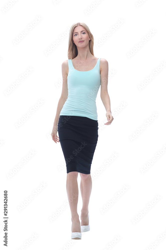 Executive business woman with a jacket over her shoulder Executive business woman with a jacket over her shoulder