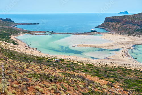 Balos lagoon in Crete, Greece.