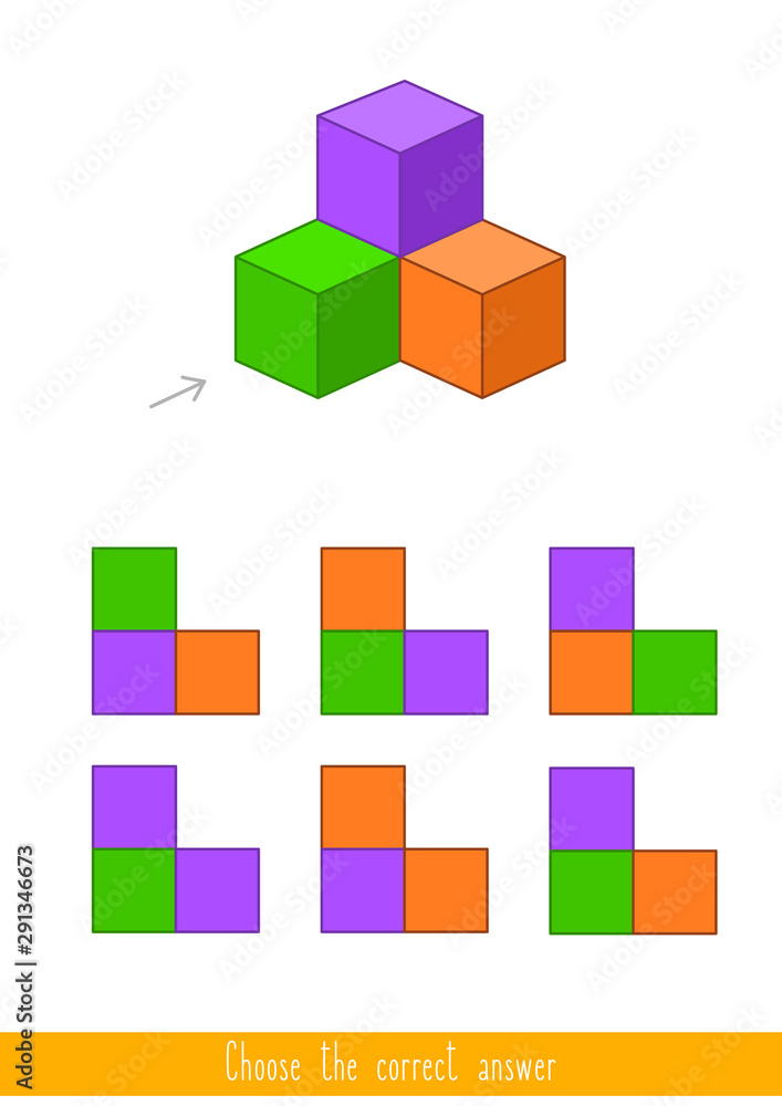 Obraz premium Educational game for kids. Find the correct answer