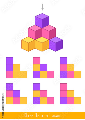 Educational game for kids. Find the correct answer