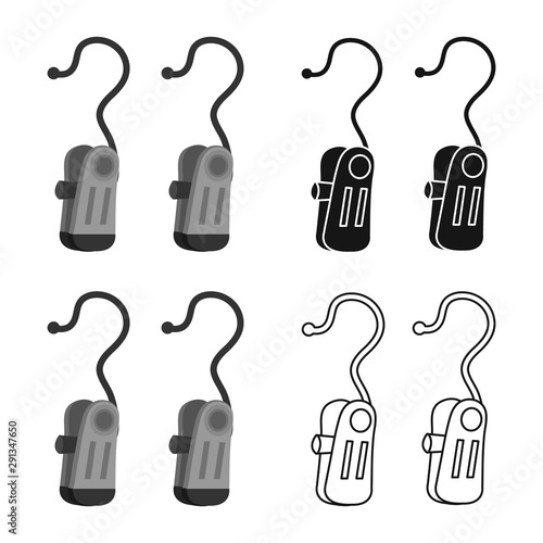 Vector design of clothespeg and clothespin icon. Collection of clothespeg and pin vector icon for stock.